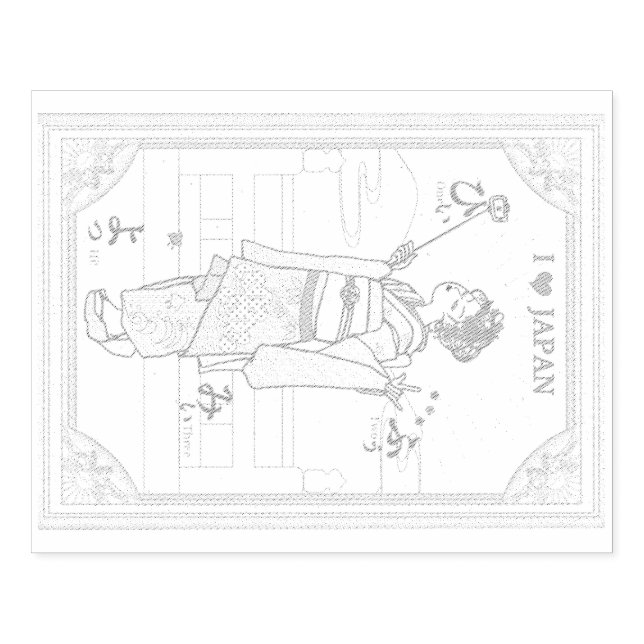 Tampons Encreurs Japan's ancient capital and cute maiko. (Impression)