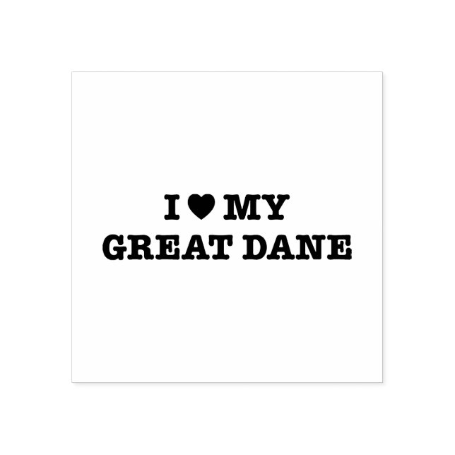 Tampons Encreurs Je Coeur Mon Grand Timbre En Bois Dane (Impression)