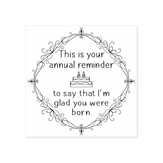 Tampons Encreurs Je suis content que tu sois né Timbre en Bois (Impression)