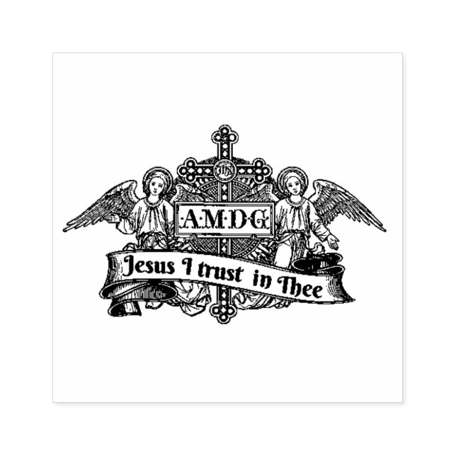 Tampons Encreurs Jésus Divin Miscy Angels Ligne Religieuse Art (Impression)