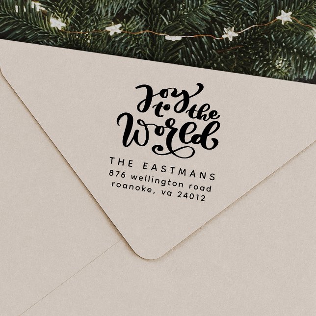 Tampons Encreurs Joie au monde auto-encorbellement en caoutchouc (Créateur téléchargé)