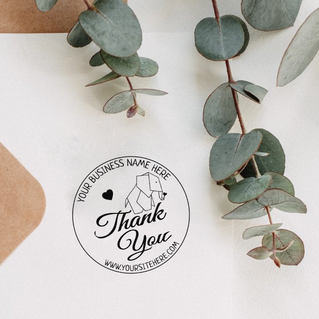 Tampons Encreurs Joli éléphant fait main Merci de petite entreprise (Créateur téléchargé)