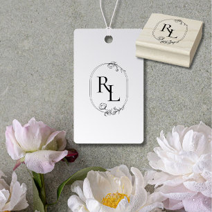 Tampons Encreurs Joli Mariage Floral Initiales Monogrammes