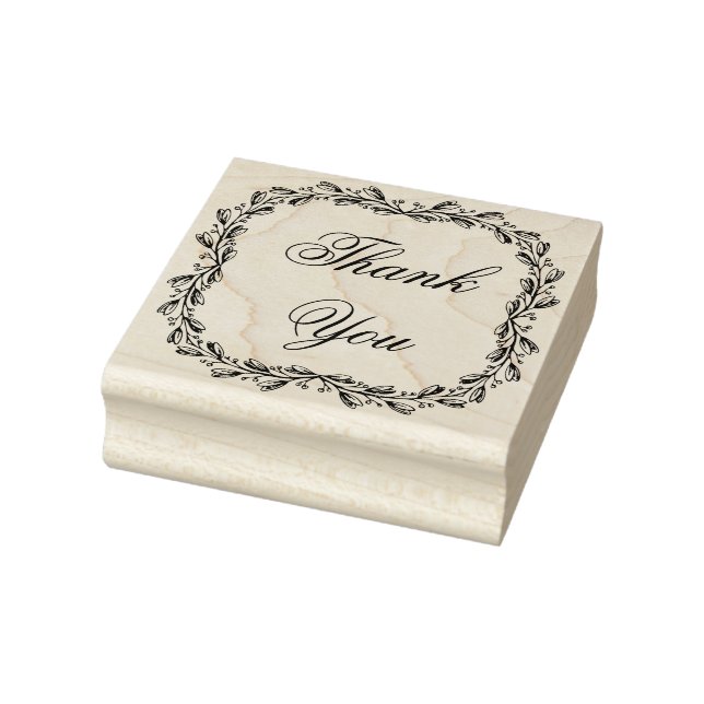 Tampons Encreurs Joli Merci de couronne de jardin (Tampon)