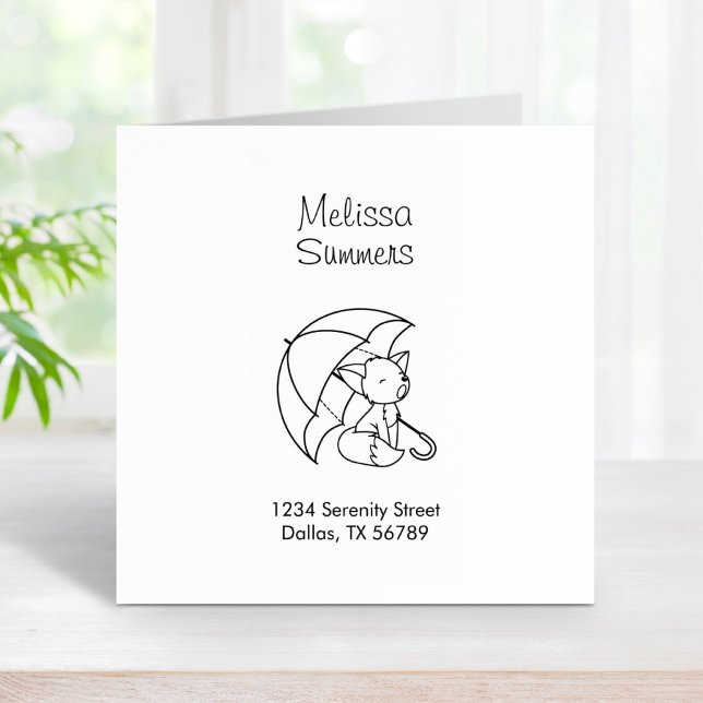 Tampons Encreurs Joli Petit Fox Sleepy sous l'adresse de parapluie (Créateur téléchargé)