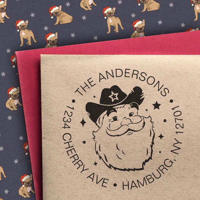 Tampons Encreurs Joli Texas Cowboy Père Noël (Créateur téléchargé)