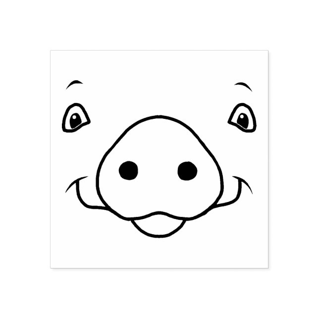 Tampons Encreurs Joli Visage De Cochon Rose (Impression)