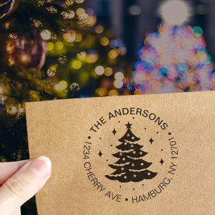 Tampons Encreurs Jolie Noël Tree Holiday Adresse de retour