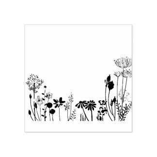 Tampons Encreurs Jolies fleurs Timbre en caoutchouc