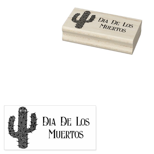 Tampons Encreurs Jour des morts Happy Cactus Personnalisé (Tamponné)