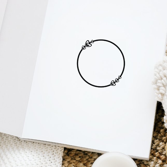 Tampons Encreurs Journal Cercle Coeurs mignons (Créateur téléchargé)