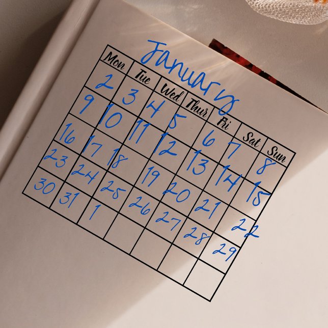 Tampons Encreurs Journal des puces du modèle du mois vide (Créateur téléchargé)