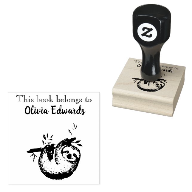 Tampons Encreurs Joy Sloth Ce Livre Appartient À (Tamponné)