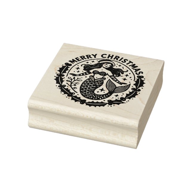 Tampons Encreurs Joyeuse sirène de Noël (Tampon)