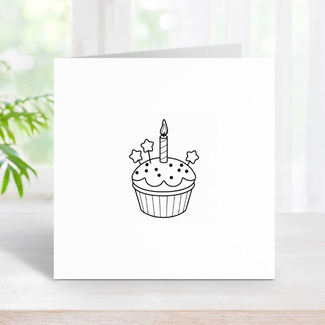 Tampons Encreurs Joyeux Anniversaire bougie Cupcake 2 (Créateur téléchargé)
