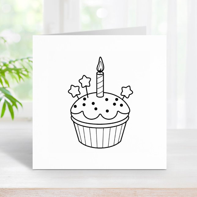 Tampons Encreurs Joyeux Anniversaire Bougie Cupcake Couleur moi (Créateur téléchargé)