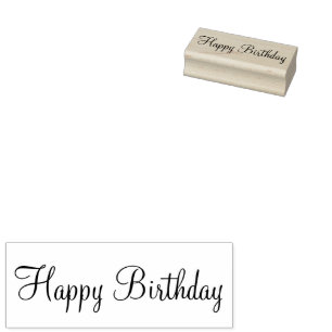 Tampons Encreurs Joyeux Anniversaire Cursive Modèle de script