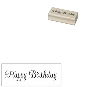 Tampons Encreurs Joyeux Modèle de texte de script d'anniversaire