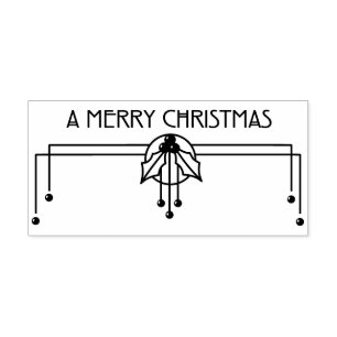 Tampons Encreurs Joyeux Noël Art Déco Vintage