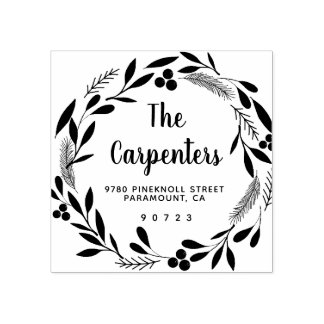 Tampons Encreurs Joyeux Noël Botanique Garland écriture