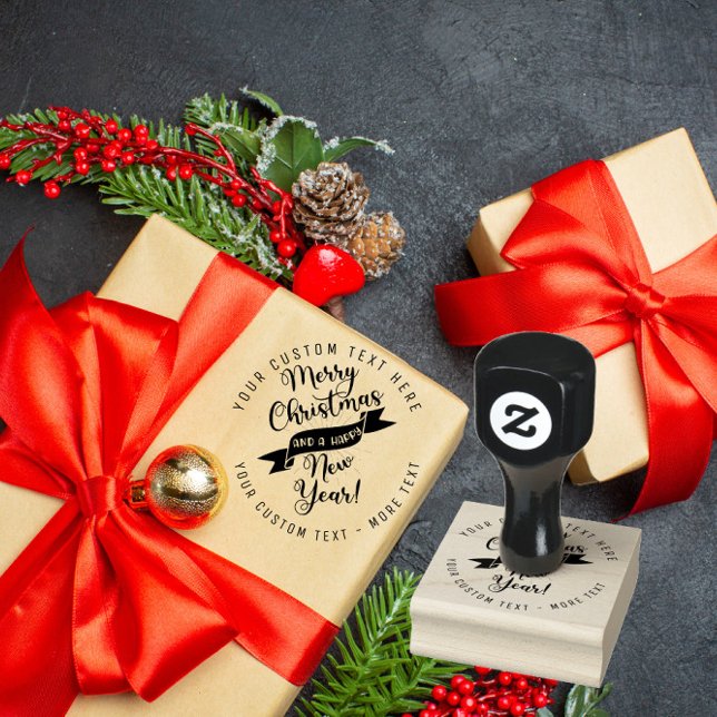 Tampons Encreurs Joyeux Noël d'entreprise sur mesure LOGO Timbre en (Créateur téléchargé)