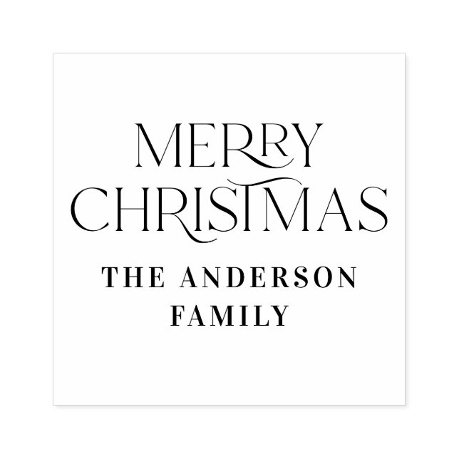 Tampons Encreurs Joyeux Noël élégante typographie moderne (Impression)