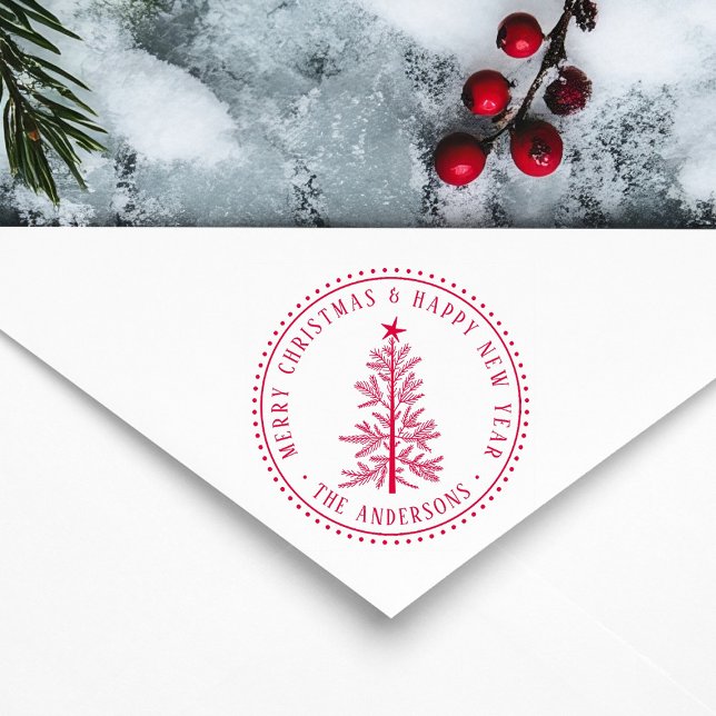Tampons Encreurs Joyeux Noël et Bonne Année élégants  (Créateur téléchargé)