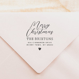 Tampons Encreurs Joyeux Noël & Mignonne Heart Return Adresse