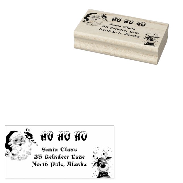 Tampons Encreurs Joyeux Noël Père Noël Sucre de canne Reindeer (Tamponné)