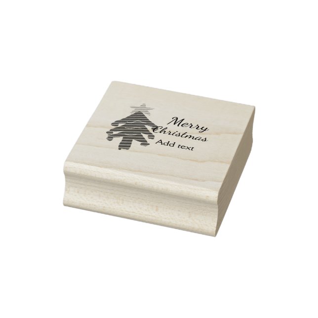 Tampons Encreurs Joyeux Noël rouge vert Noël ajouter le nom (Tampon)
