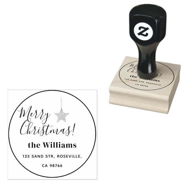 Tampons Encreurs Joyeux Noël rustique (Tamponné)