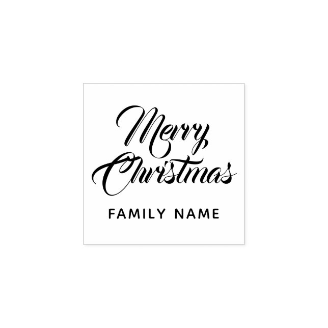 Tampons Encreurs Joyeux Noël Typographie Moderne Élégante (Impression)
