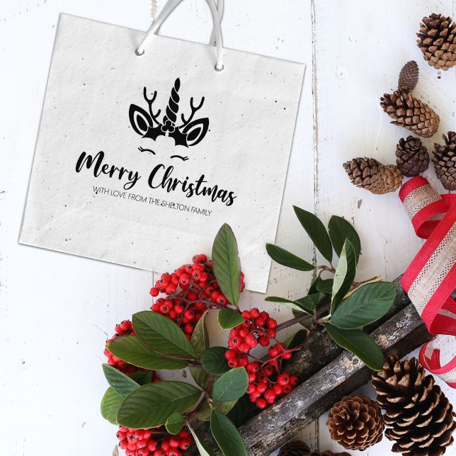 Tampons Encreurs Joyeux Noël Unicorne, Famille Grande (Créateur téléchargé)