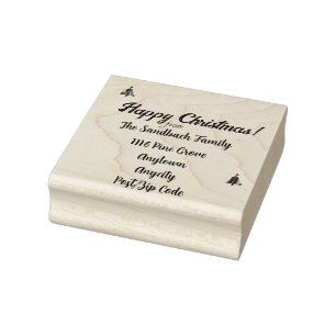 Tampons Encreurs Joyeux Timbre de Noël. Personnalisable