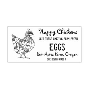 Tampons Encreurs Joyeux Timbre en carton d'oeufs de poulets