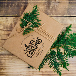 Tampons Encreurs Joyeux voeux de Noël Adresse de retour personnalis
