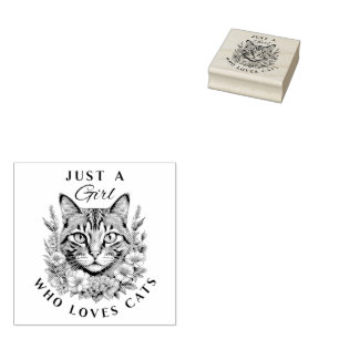 Tampons Encreurs Juste une fille qui aime les chats 