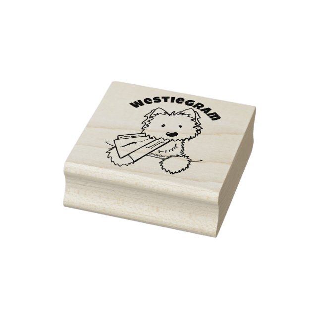 Tampons Encreurs ©️ Kim Niles KiniArt Westie Timbre en caoutchouc (Tampon)