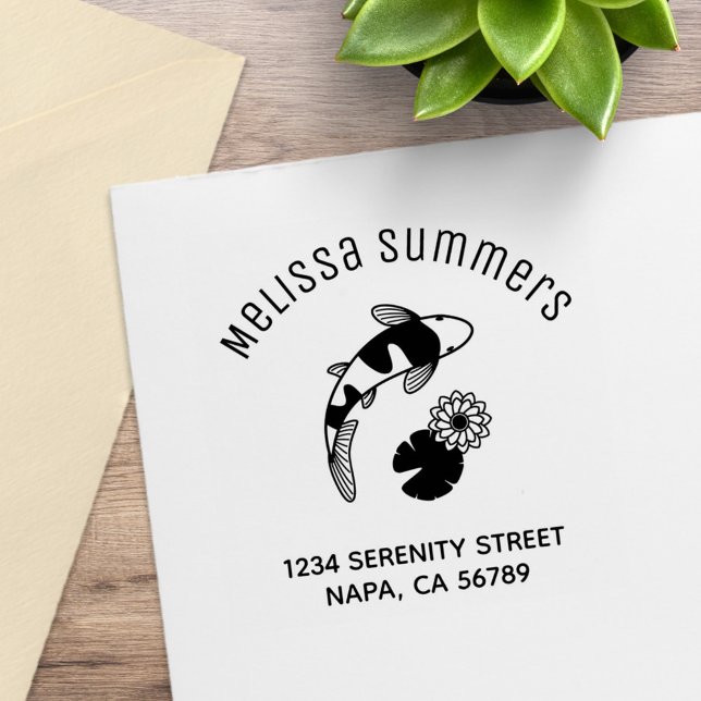 Tampons Encreurs Koi Fish Lily Arch Address (Créateur téléchargé)