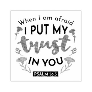 Tampons Encreurs La Bible Florale Verse Art 'Je mets ma confiance e