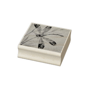 Tampons Encreurs La libellule Vintage n° 4 et l'aquarelle de feuil