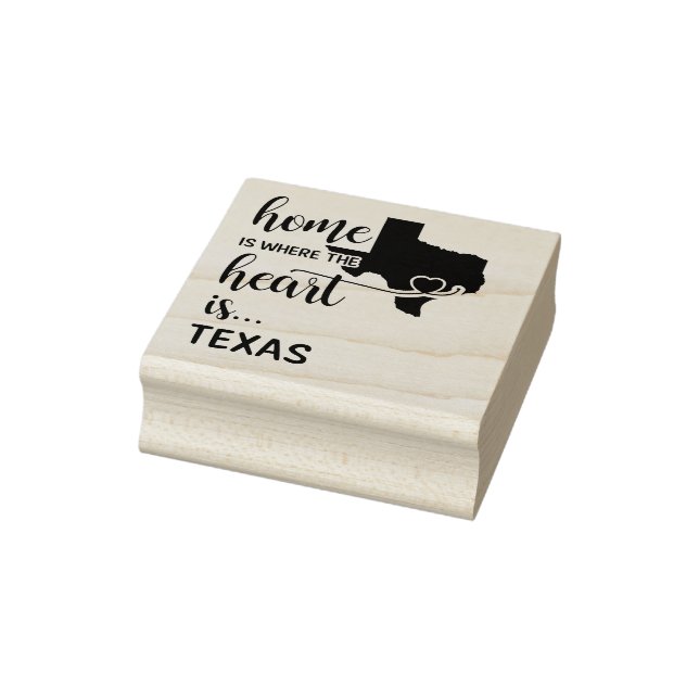 Tampons Encreurs La maison du Texas est là où se trouve le coeur (Tampon)