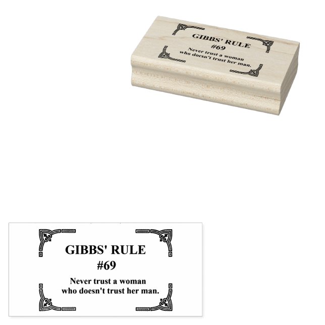 Tampons Encreurs la règle 69 de Gibbs (Tamponné)
