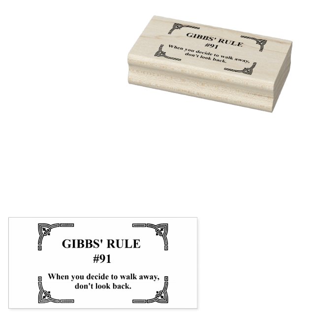Tampons Encreurs la règle 91 de Gibbs (Tamponné)