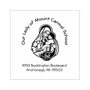Tampons Encreurs La Sainte Vierge Marie du Mont Carmel Brown Scapul