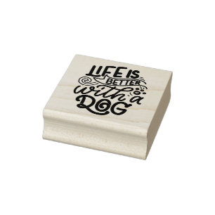 Tampons Encreurs La vie est meilleure avec un chien