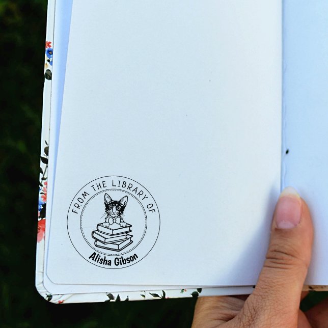 Tampons Encreurs Laperm Cat, Livre De La Bibliothèque De (Créateur téléchargé)