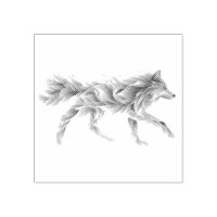 L'art Abstrait du loup : Illustration géométrique 