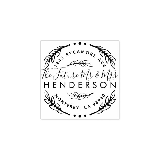 Tampons Encreurs L'avenir M. & Mme | Adresse de retour de la couron (Impression)