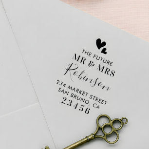 Tampons Encreurs Le Futur Mr & Mrs Custom Wedding Adresse de retour